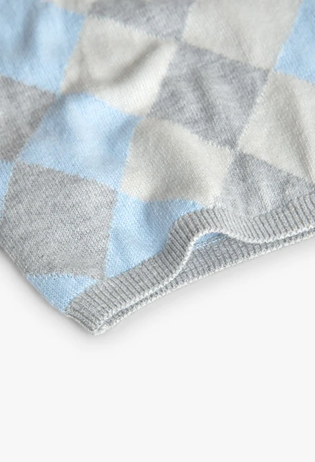 Baby sky blue argyle jumper