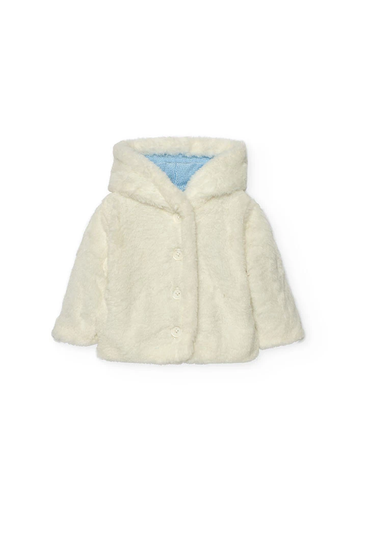 Veste réversible pour bébé bleu ciel et blanc