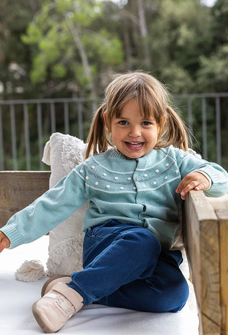 Aqua green baby jacket