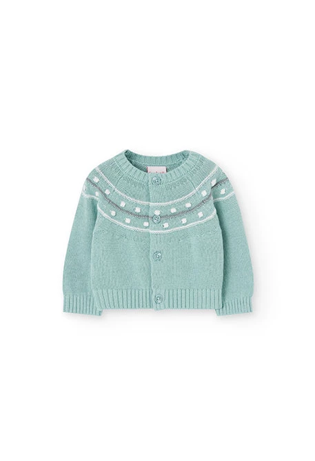 Aqua green baby jacket