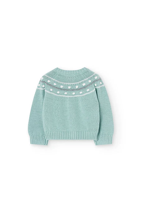 Chaqueta bebé verde agua