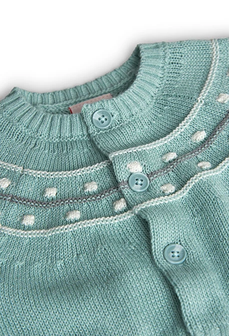 Chaqueta bebé verde agua