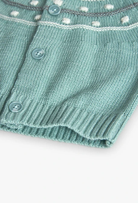 Aqua green baby jacket