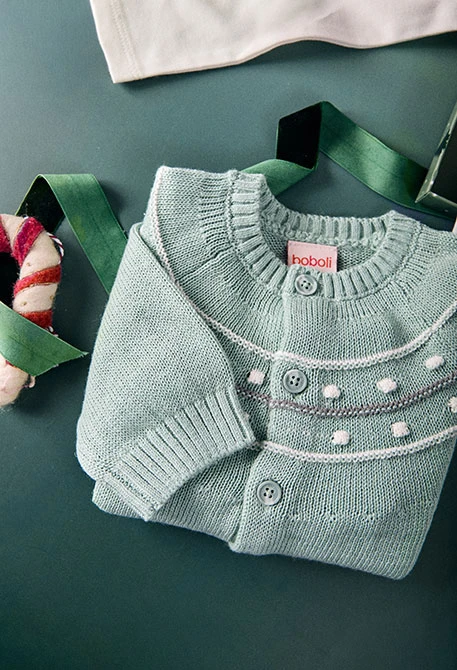 Giacca neonati verde acqua