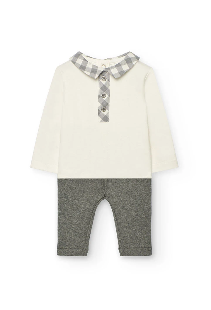 Grey knitted baby set