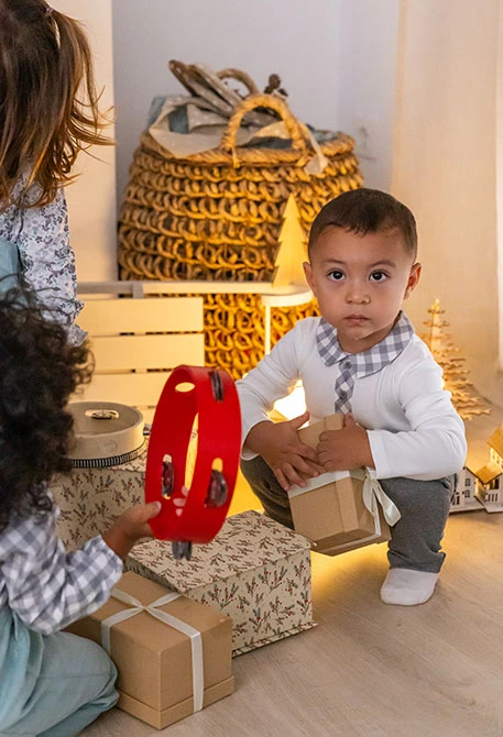 Grey knitted baby set