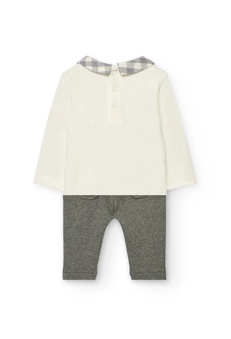 Ensemble bébé en tricot gris