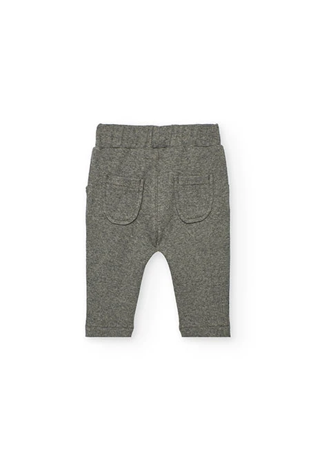 Grau gestricktes Babykleidungsset