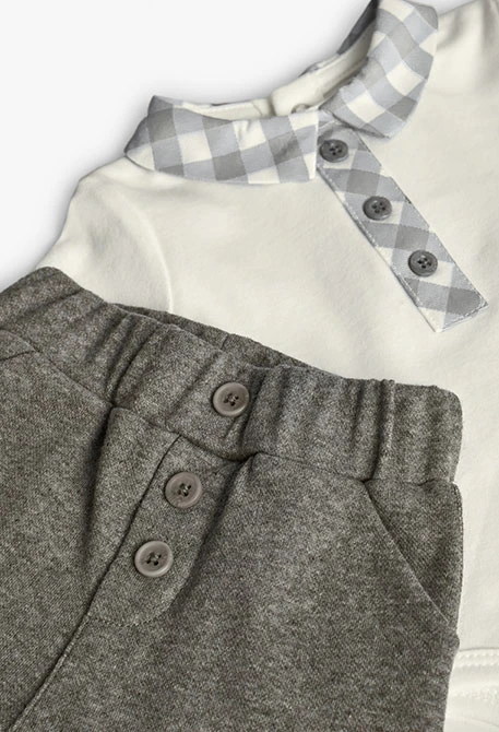 Grey knitted baby set