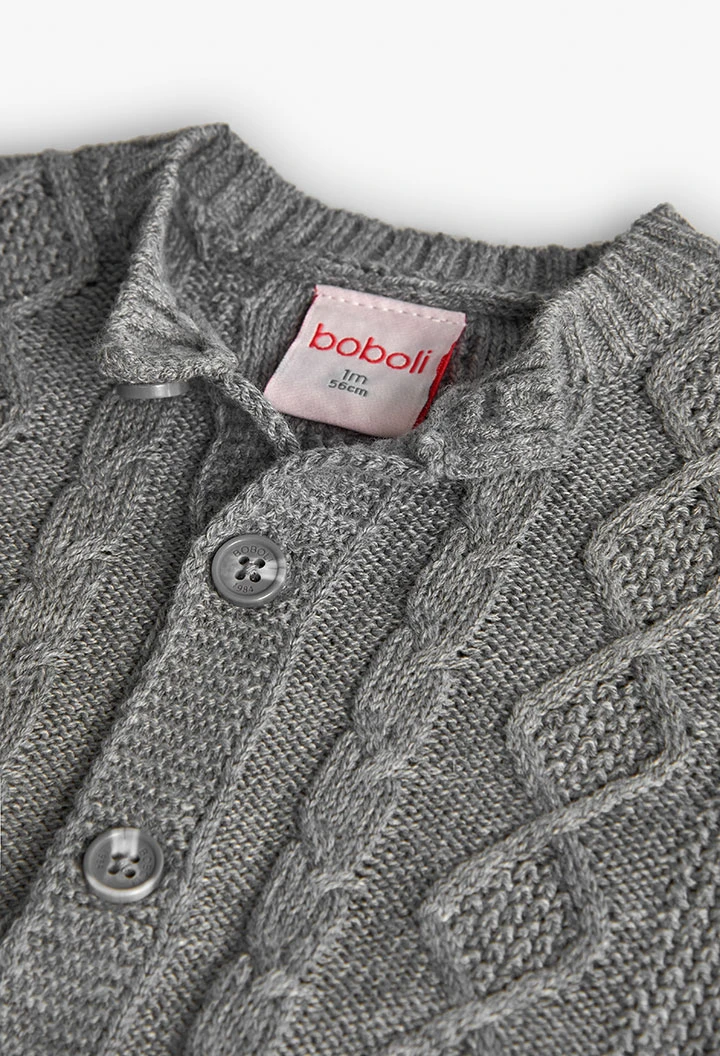 Dunkelgraue Babyjacke