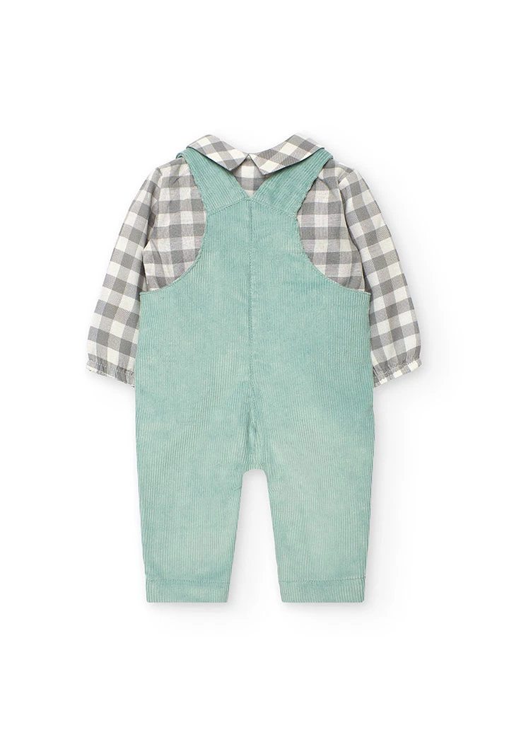 Grünes Baby-Set kariert