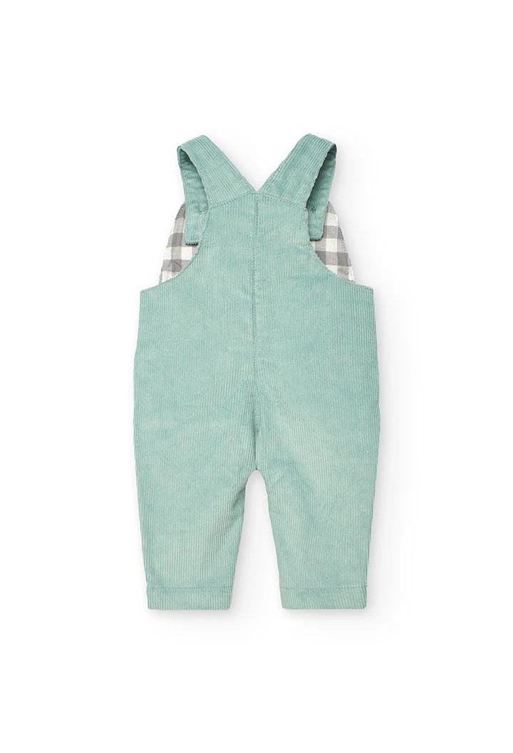 Ensemble bébé vert à carreaux