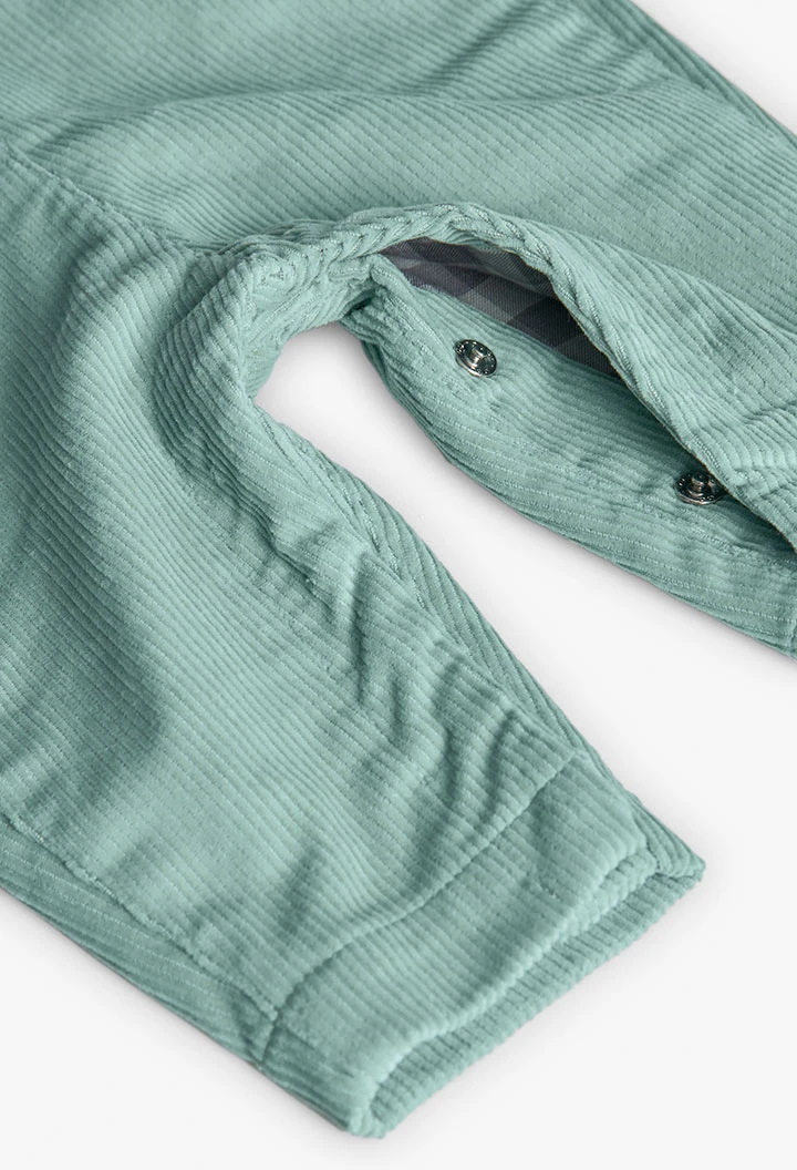 Ensemble bébé vert à carreaux