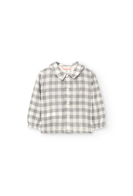 Green checked baby outfit