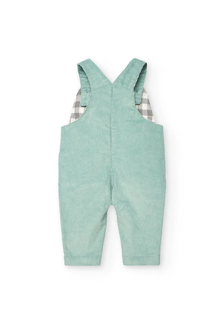 Completo neonato verde a quadri