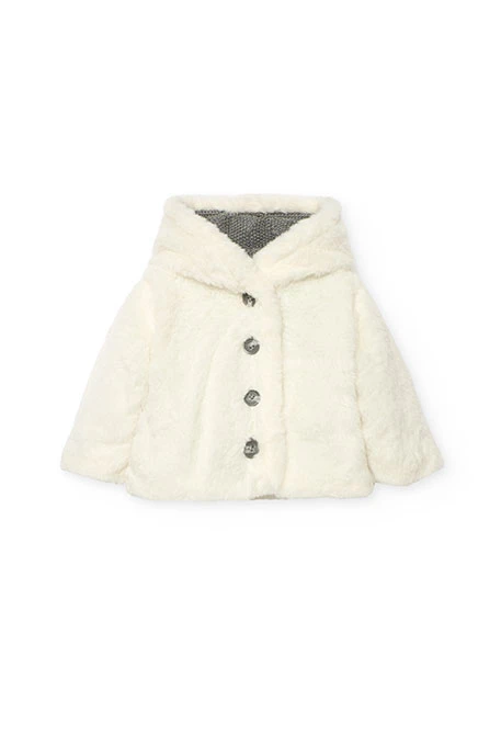 Reversible Babyjacke in Dunkelgrau und Weiß