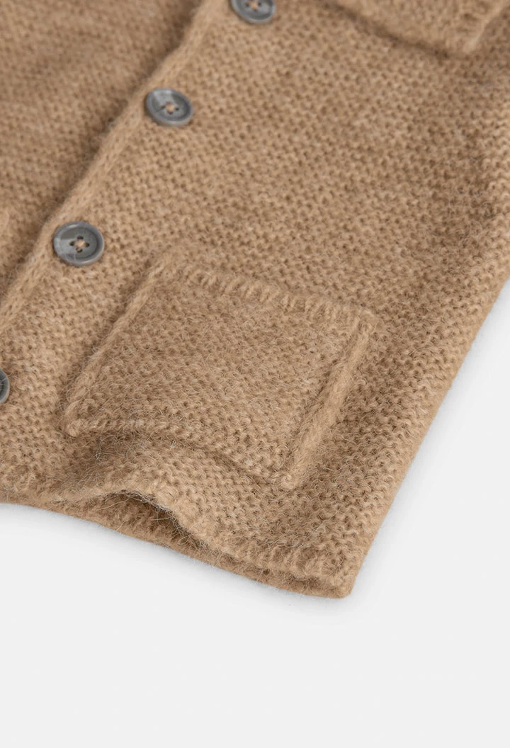 Veste en maille beige pour bébé