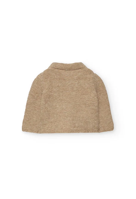 Beige knitted baby jacket