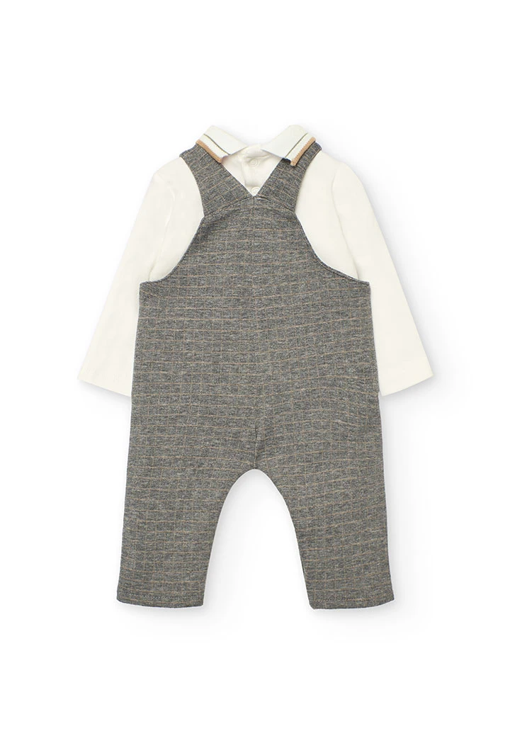 Ensemble bébé en tricot gris