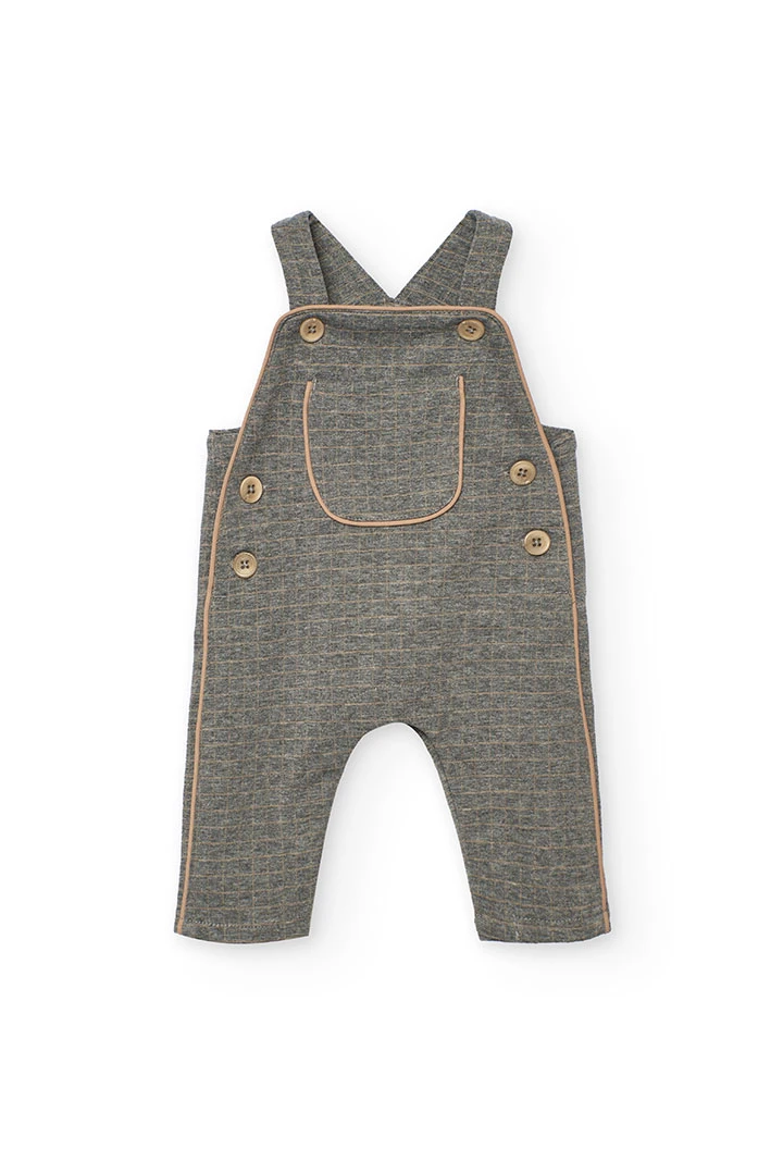 Conjunto bebé tricot cinza