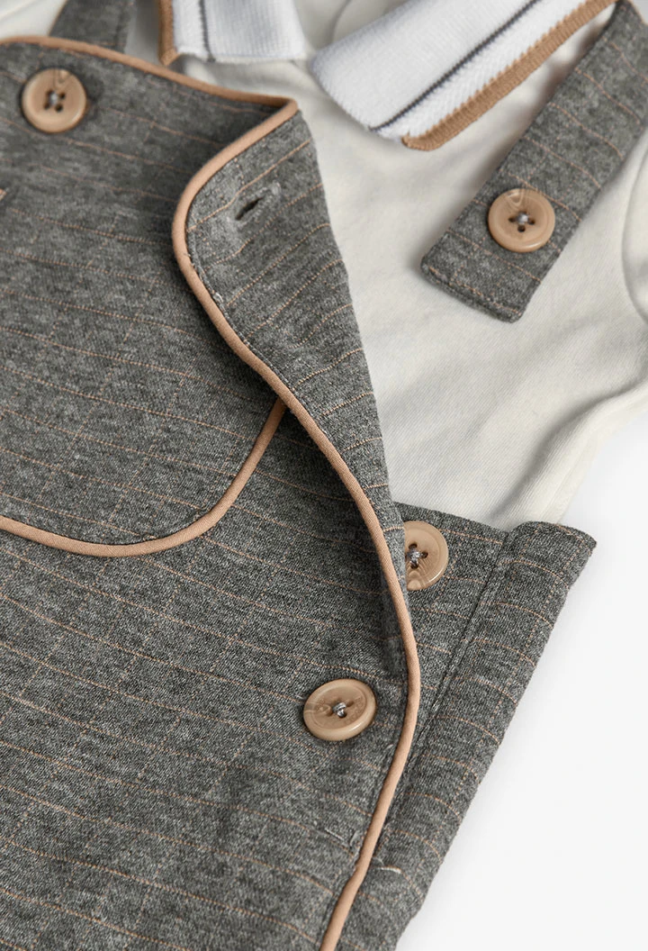 Conjunto bebé de punto gris