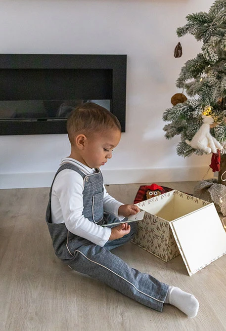 Grey knitted baby set