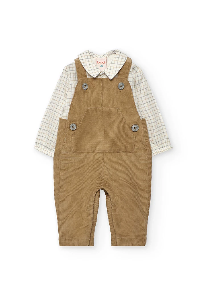 Beiges Strickset für Babys