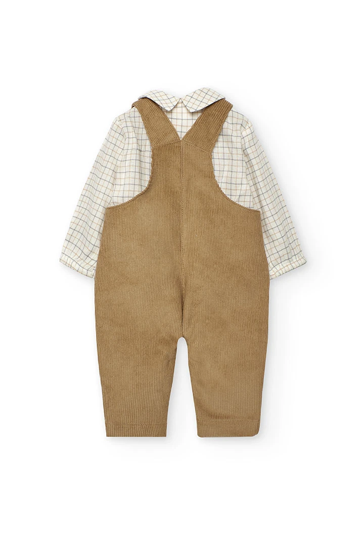 Knitted beige baby set