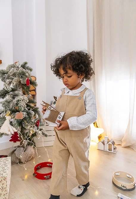 Ensemble bébé en tricot beige