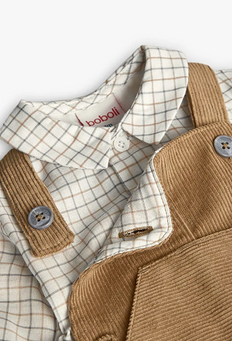 Ensemble bébé en tricot beige