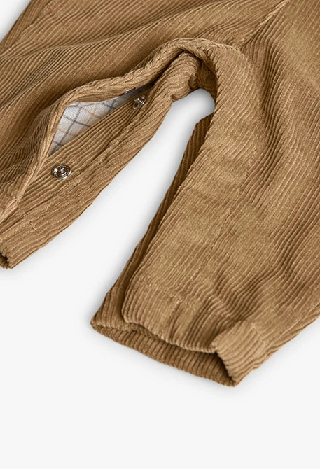 Completo neonato in maglia beige