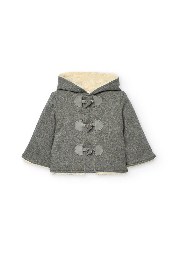 Grey knitted baby jacket