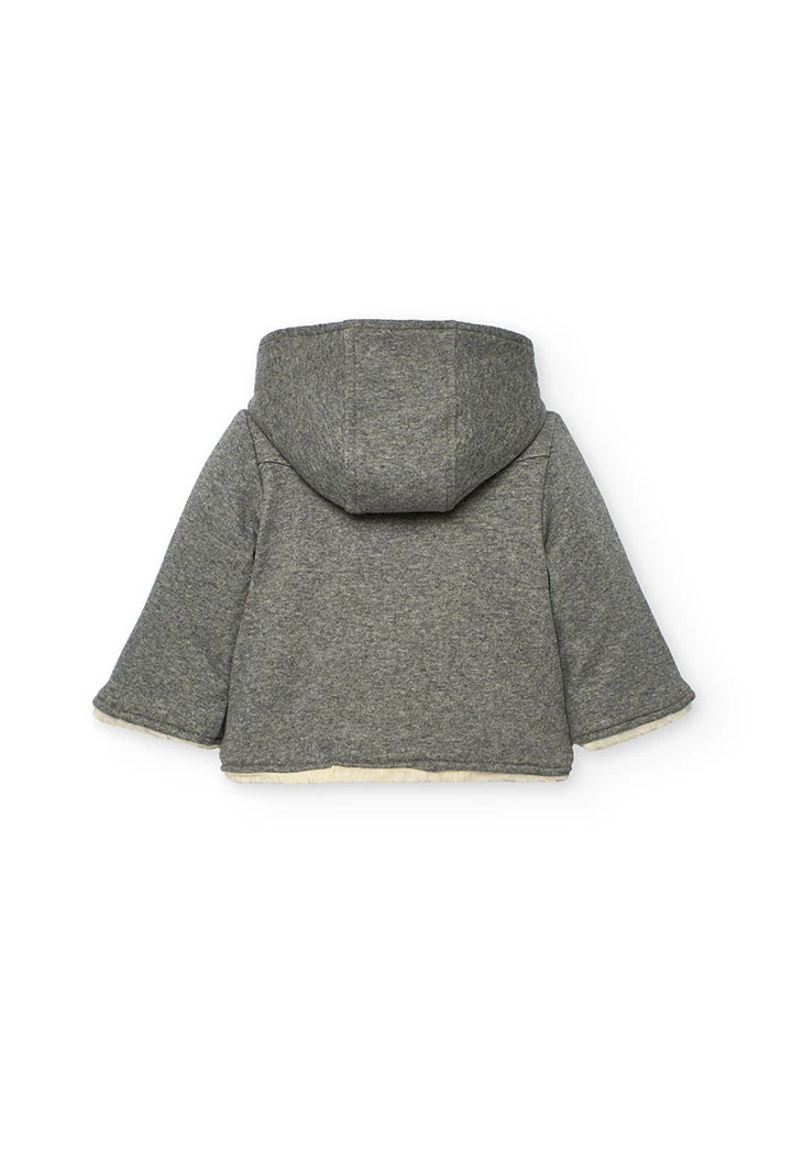 Veste en maille pour bébé grise