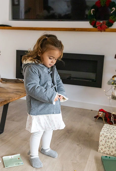 Strickjacke Baby Grau