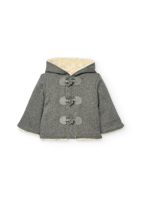Veste en maille pour bébé grise
