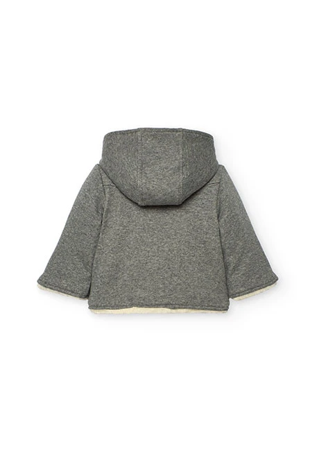 Veste en maille pour bébé grise