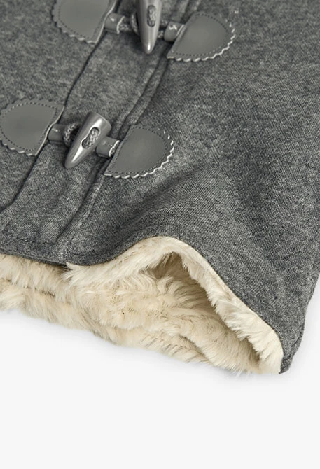 Veste en maille pour bébé grise