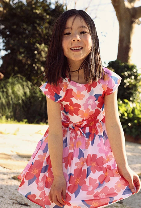 Flower printed dress