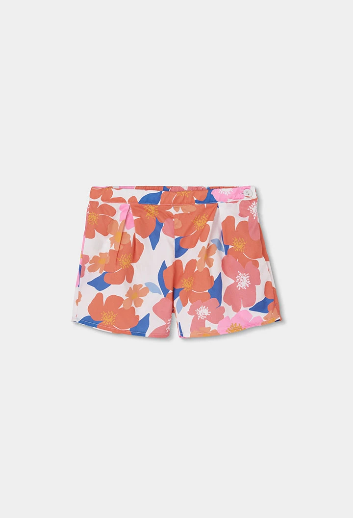 Calções estampados com flores