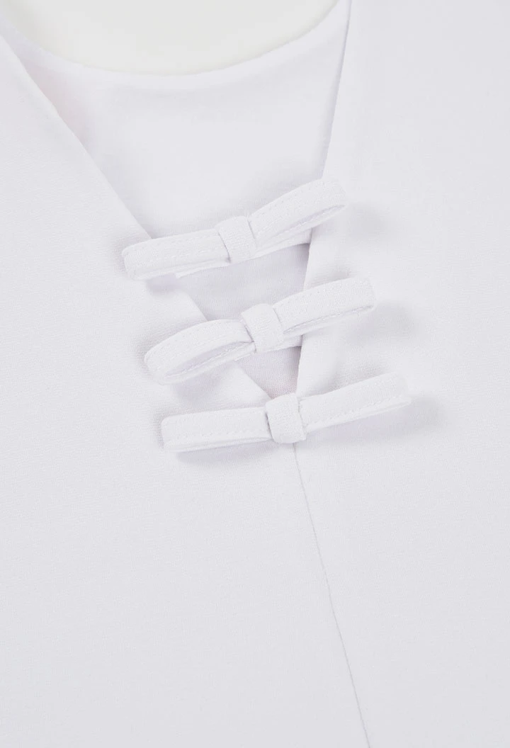 Vestito bianco con stampa floreale