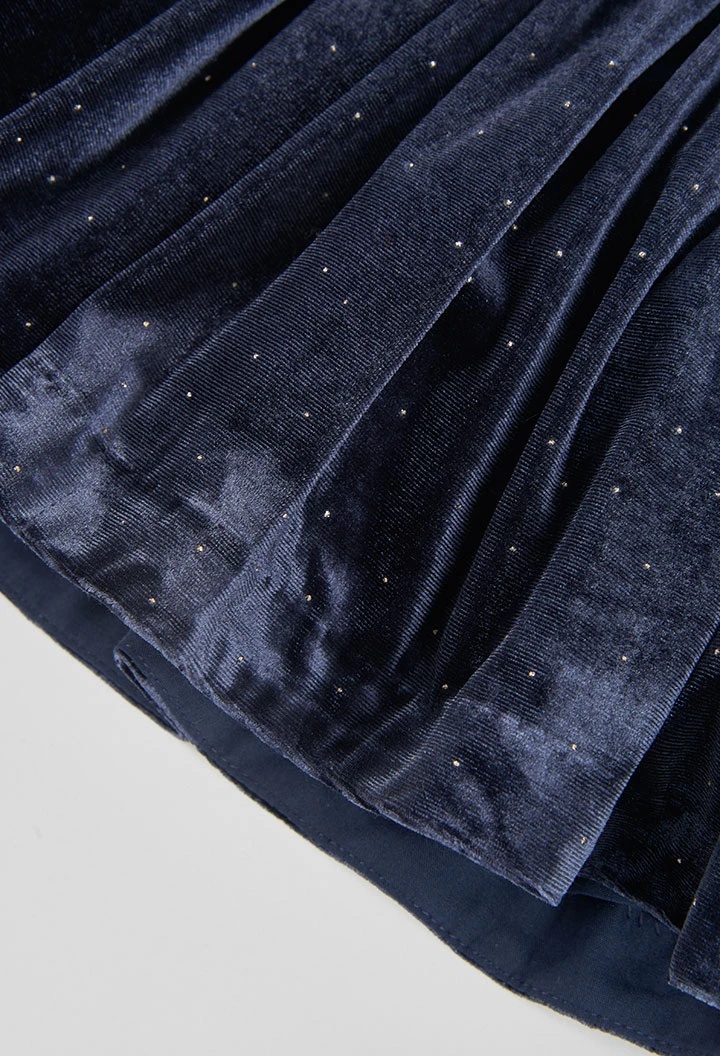 Robe bleu marine avec reflets dorés