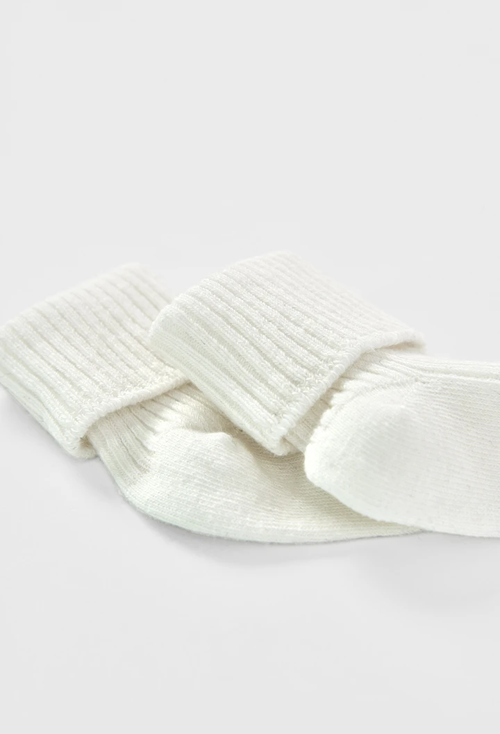 Pack calcetines de bebé niño blanco y celeste -BCI