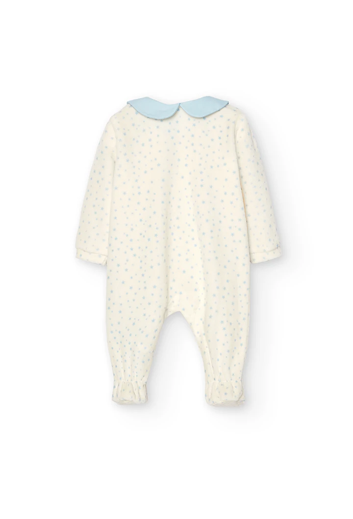 Velour play suit for baby boy -BCI