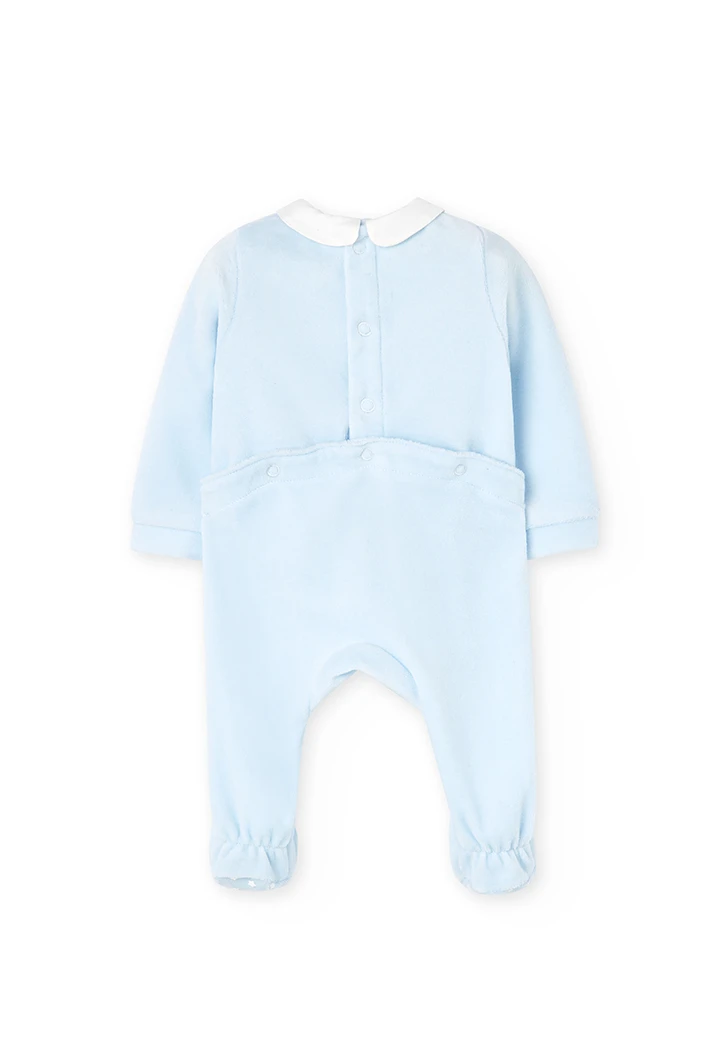 Velour play suit for baby boy -BCI