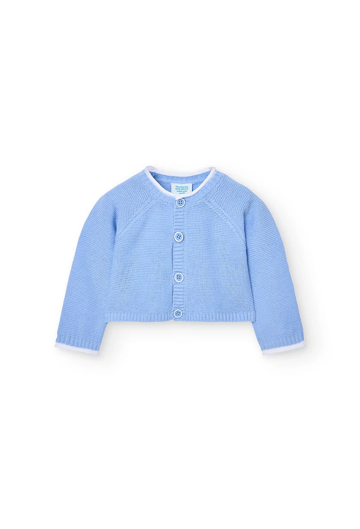 Jaqueta de tricotosa de bebè en blava