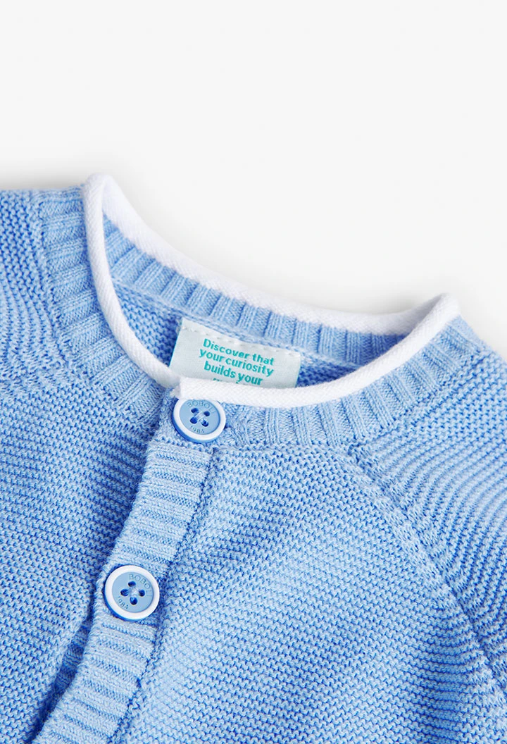 Baby knit jacket in blue