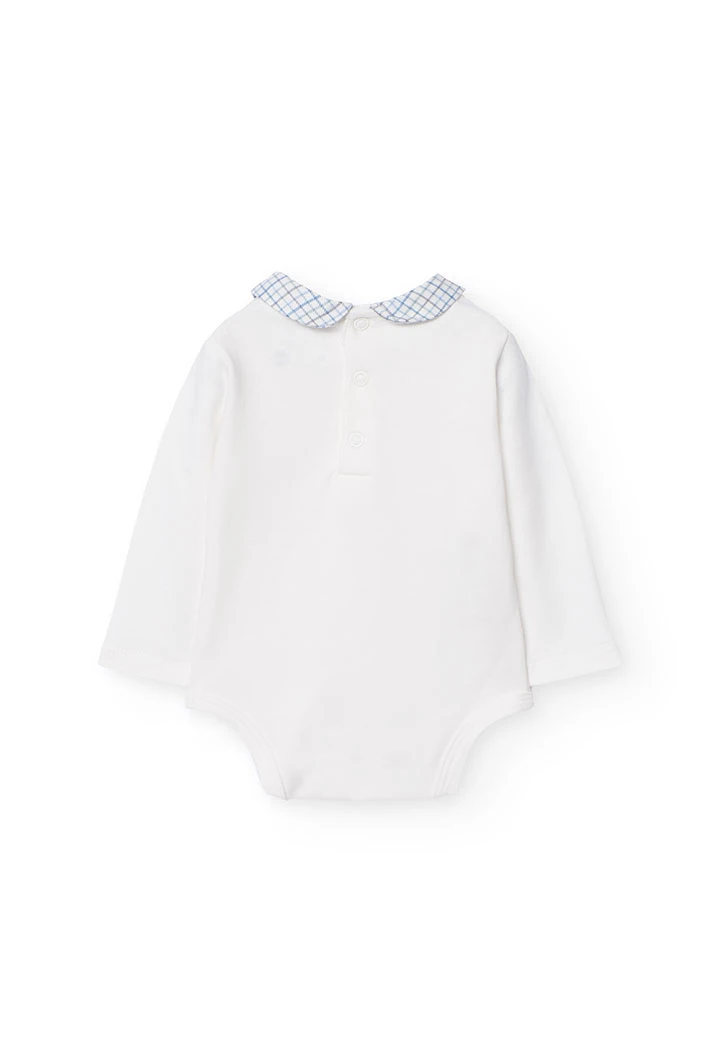 Ensemble de body avec salopette en coton pour bébé garçon en bleu