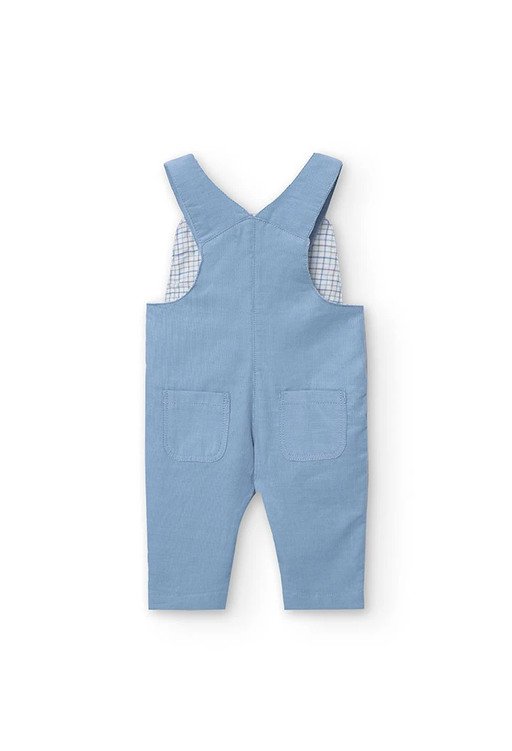 Ensemble de body avec salopette en coton pour bébé garçon en bleu