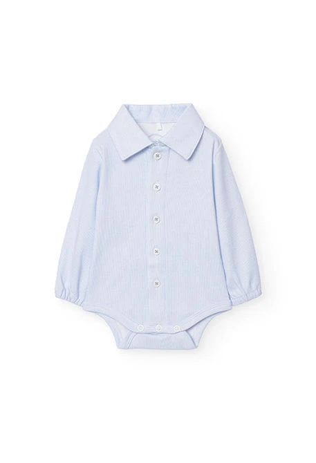 Set di body con pantaloni di cotone per neonato maschio in blu