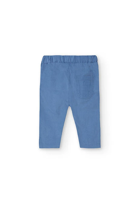 Conjunto de body com calças de algodão para bebé menino em azul